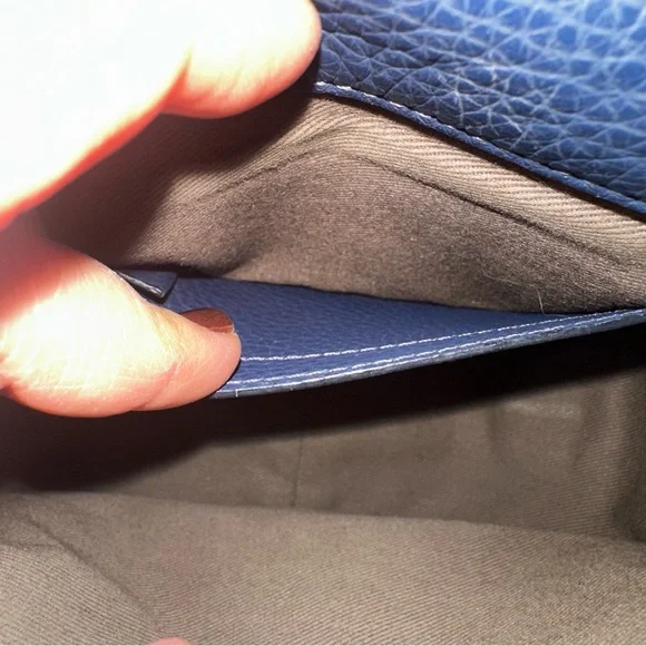 Chloe Leather Mini Marcie Crossbody Navy Blue - Picture 8 of 13